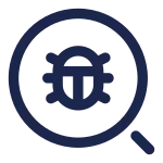 Minimalistic Magnifer Bug SVG Icon